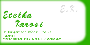 etelka karosi business card