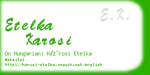 etelka karosi business card